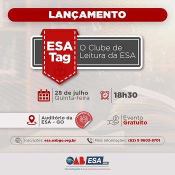 ESA Tag: ESA realiza lançamento de Clube de Leitura na próxima quinta-feira