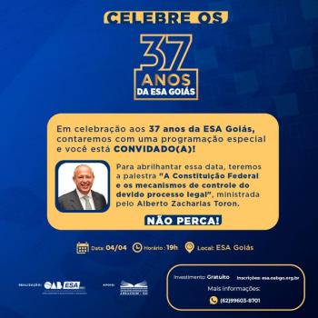 Com programação especial, ESA-GO comemora 37 anos na terça-feira (4/4)