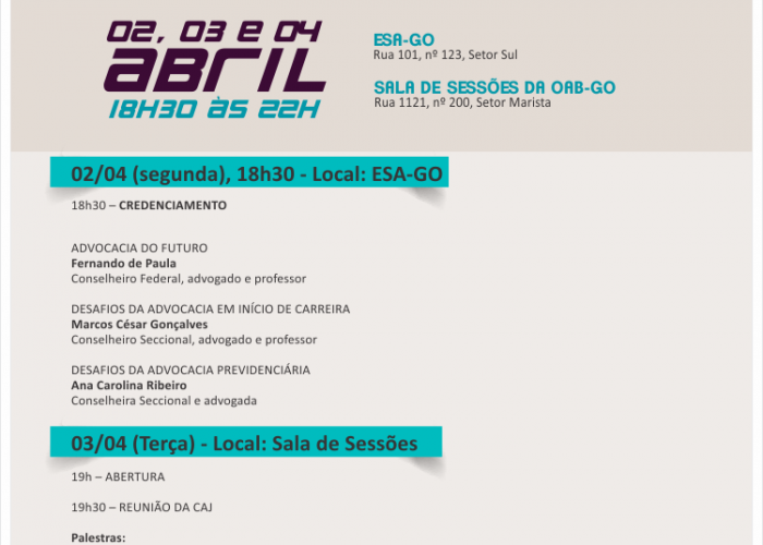 OAB-GO leva cursos para a Cidade de Goiás