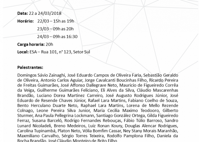 Curso para advogado em início de carreira começa nesta terça-feira