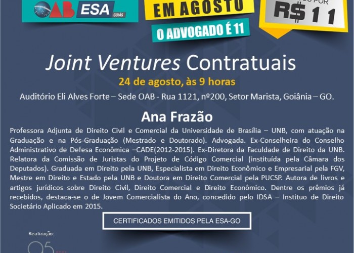 OAB-GO promove os Jogos Abertos da Advocacia sábado