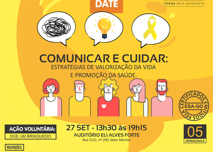 Em apoio às políticas de combate ao suicídio, OAB-GO debate em evento valorização da vida e promoção da saúde