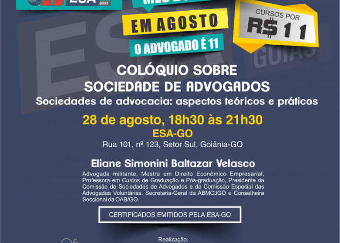 ESA realiza cursos em Inhumas e Piracanjuba