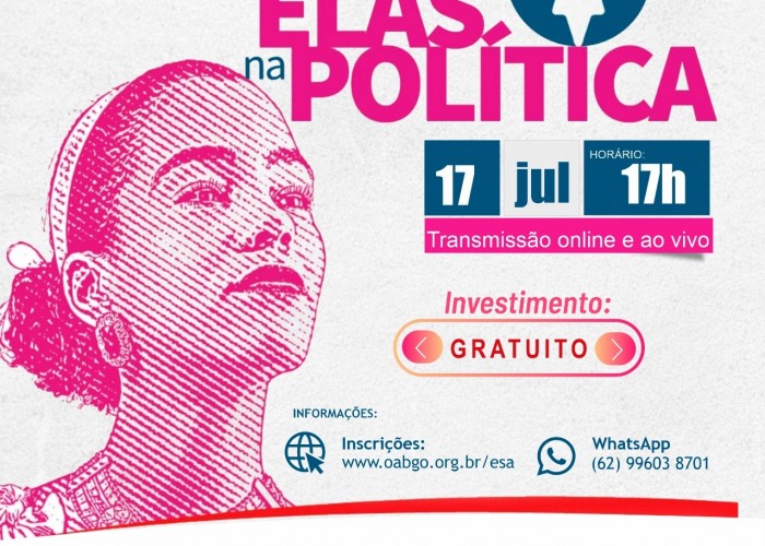 OAB-GO discute perspectivas da participação de mulheres na política em evento online