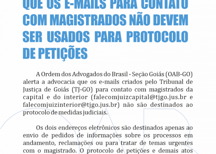 OAB-GO apóia blitz do MEC