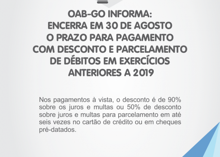 OAB-GO lança Programa de Parcelamento de Débitos