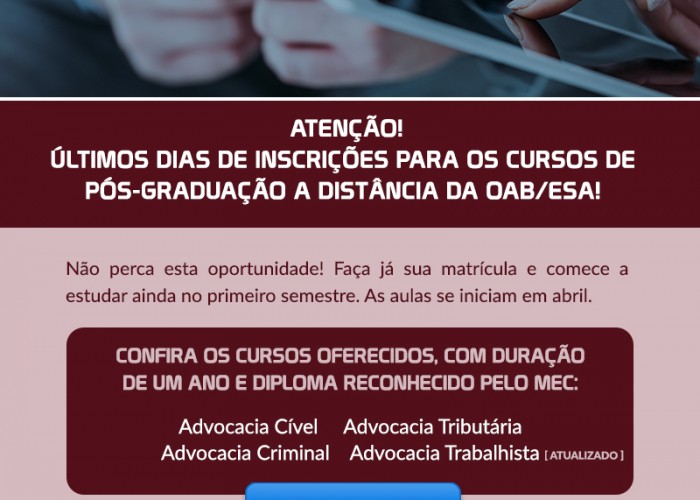 ESA promove seminário na Subseção de Rio Verde hoje