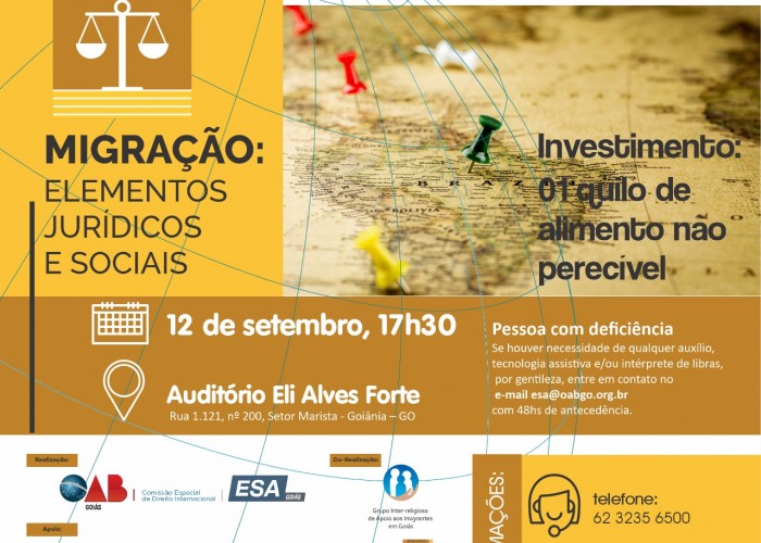 OAB-GO realiza encontro para debater aspectos jurídicos e sociais da migração