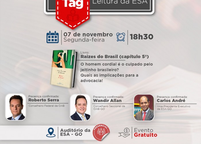 ESA TAG: clube de leitura discute obra Raízes do Brasil em próximo encontro