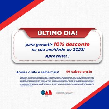 Anuidade 2023: Último dia para garantir desconto de 10%; prazo se encerra nesta sexta