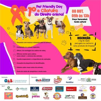 1º  Pet Friendly Day e CÃOtura do Direito Animal da OAB-GO acontece em comemoração ao mês dos animais