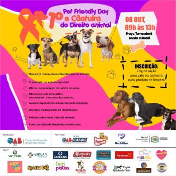 1º  Pet Friendly Day e CÃOtura do Direito Animal da OAB-GO acontece em comemoração ao mês dos animais