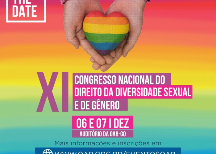 XI Congresso Nacional do Direito da Diversidade Sexual e de Gênero será realizado nos dias 6 e 7 de dezembro