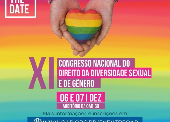 XI CONGRESSO NACIONAL DO DIREITO DA DIVERSIDADE SEXUAL E DE GÊNERO SERÁ REALIZADO NA PRÓXIMA SEMANA; INSCRIÇÕES SEGUEM ABERTAS