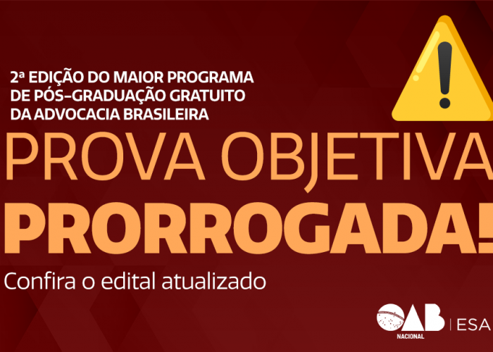 OAB-GO informa que processo seletivo de pós-graduação em Advocacia Trabalhista e Previdenciária tem calendário alterado
