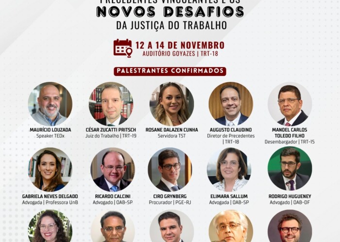 Convite à Advocacia: Inscrições abertas para o 29º Congresso Goiano de Direito e Processo do Trabalho