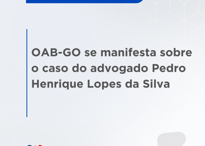 OAB-GO se manifesta sobre o caso do advogado Pedro Henrique Lopes da Silva