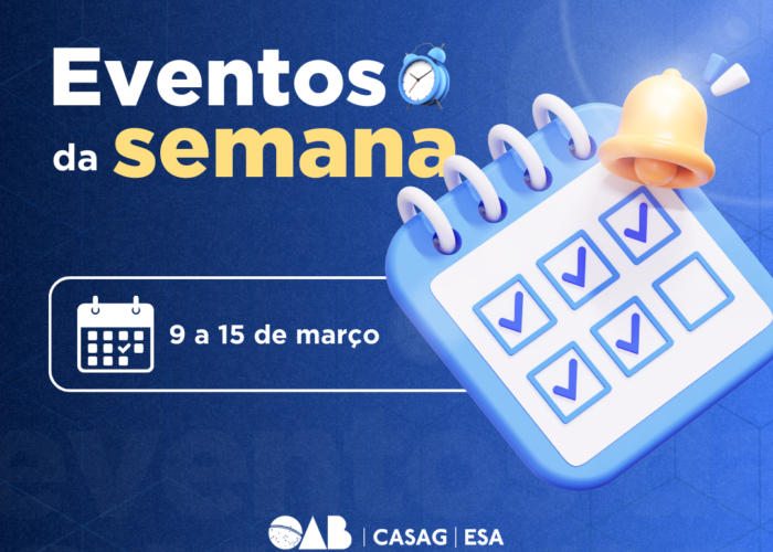 Agenda OAB-GO: confira a programação de 9 a 15 de março