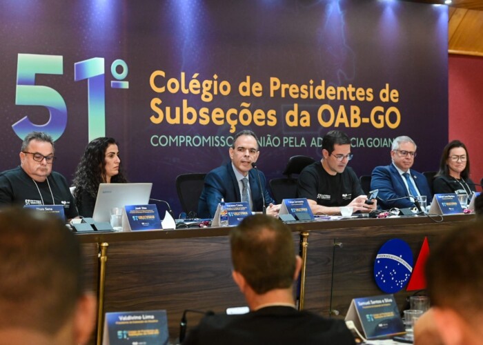 No Colégio de Presidentes da OAB-GO, Felipe Sarmento destaca papel das subseções como força motriz do sistema
