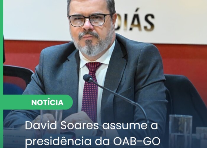 David Soares assume interinamente a presidência da OAB-GO