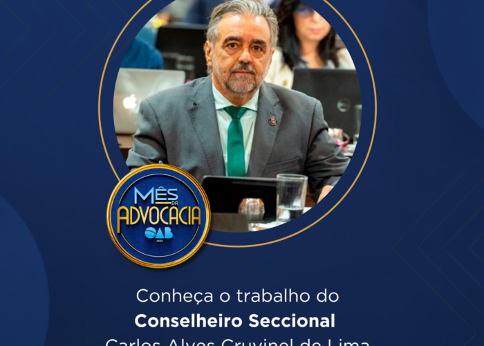 Mês da Advocacia: conheça o conselheiro Carlos Alves Cruvinel de Lima