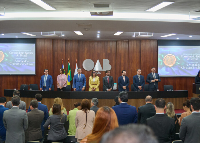 OAB-GO celebra 38 anos da Constituição Federal e homenageia advogados constitucionalistas