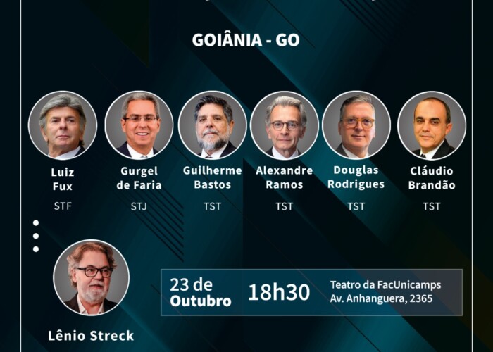 OAB-GO informa: Goiânia recebe Open Class com ministros de tribunais superiores sobre desjudicialização e modernização da Justiça